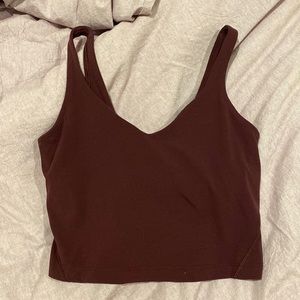 lulu lemon align tank maroon color